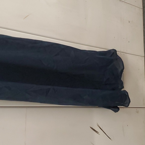 FP Women’s Navy Pretty Ruffle Plunging Midi Slip & Dress Summer M - Picture 9 of 11